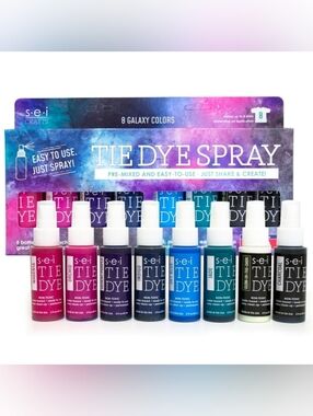 🆕 Sei Galaxy Tie Dye Kit, Craft and Fabric Spray, 8 colors